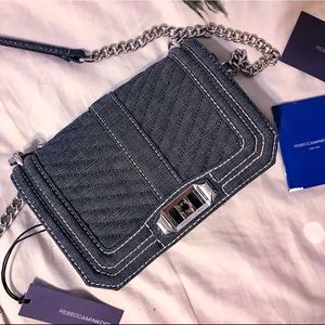 Rebecca Minkoff quilted denim satchel